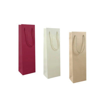 Buste di carta porta bottiglia di vino tre diversi colori